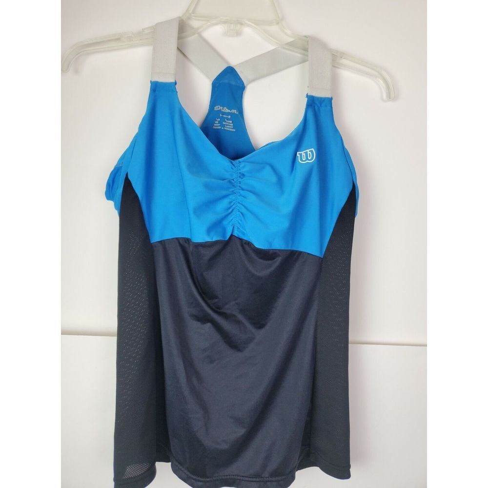 Wilson Women's Blue Racerback Tennis Sports Bra Tank Top Size Large